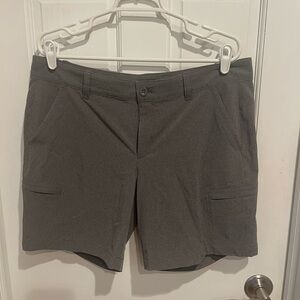 Eddie Bauer Women’s Charcoal Flat Front Shorts 14